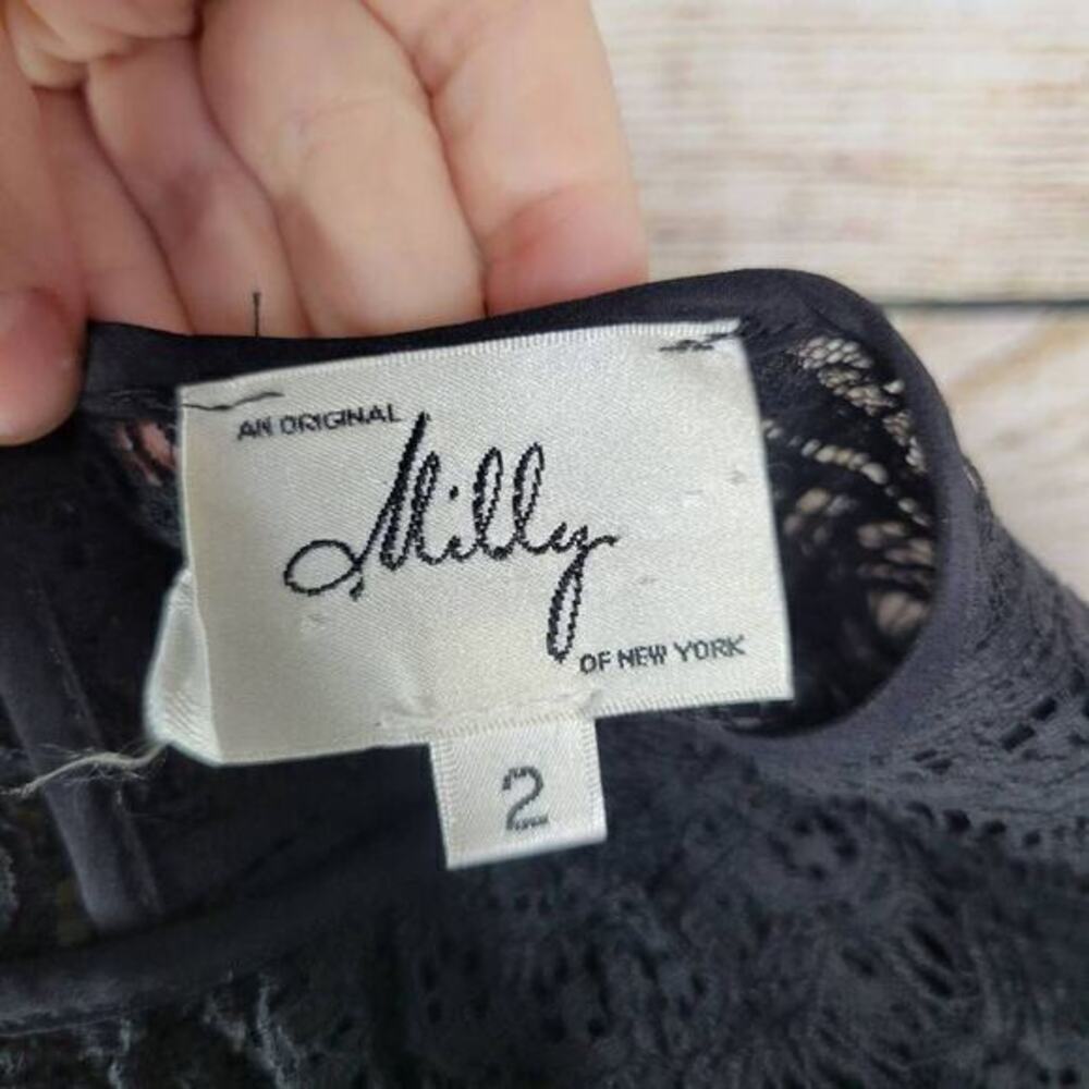Milly of New‎ York Women’s Sheath Lined Lace Dress Black Size 2 - Picture 6 of 8
